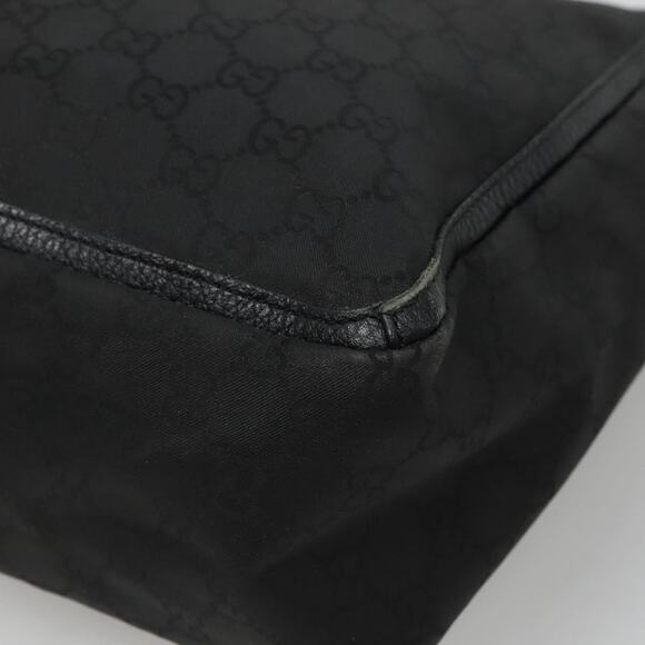GUCCI GG Canvas Tote Bag Nylon Outlet Black Silver - Picture 12 of 16